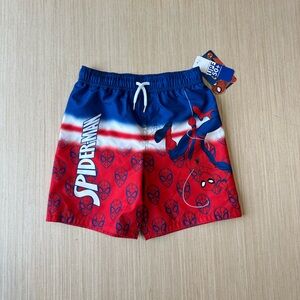 🆕 Spiderman Swim Trunks Size 7/8 UPF 50+